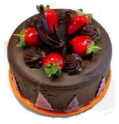 Belçika Çikolatalı 2-3 Kişilik Yuvarlak Yaş Pasta